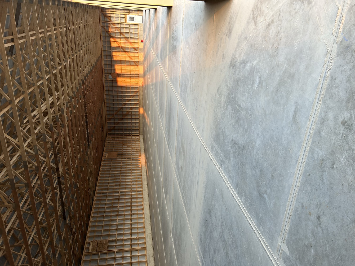 Finished concrete floor inside a new barn