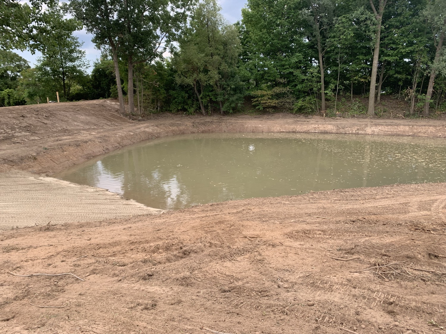 Pond excavation
