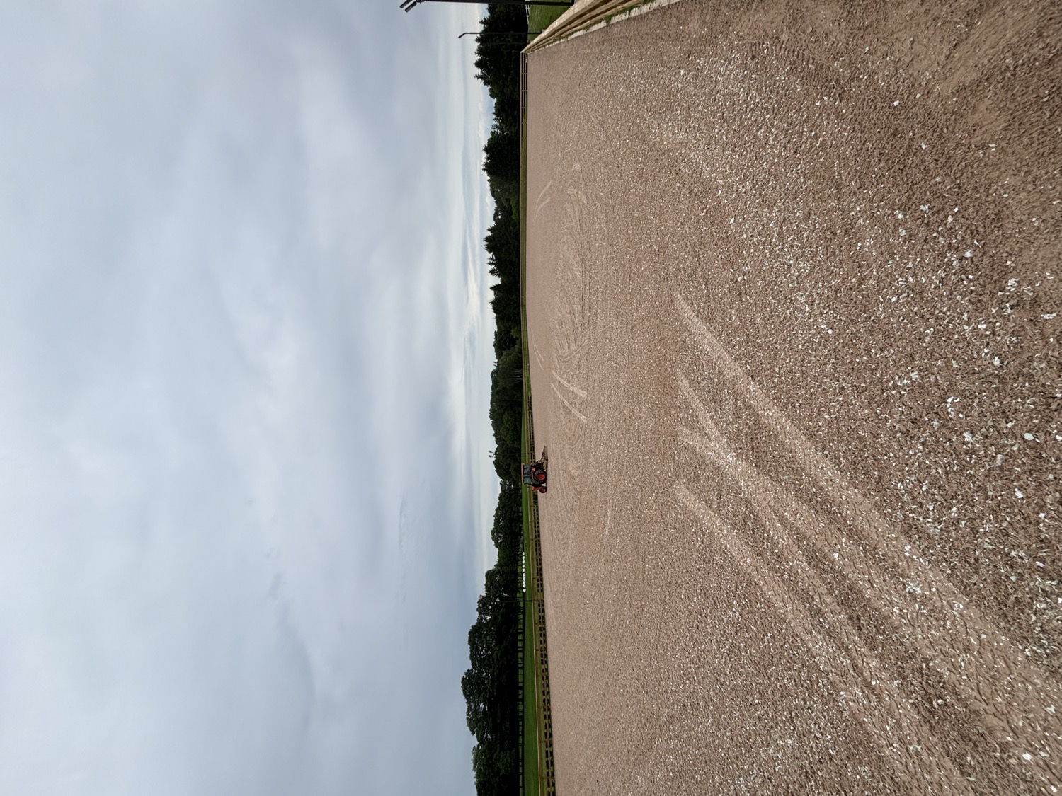 Finished outdoor riding arena